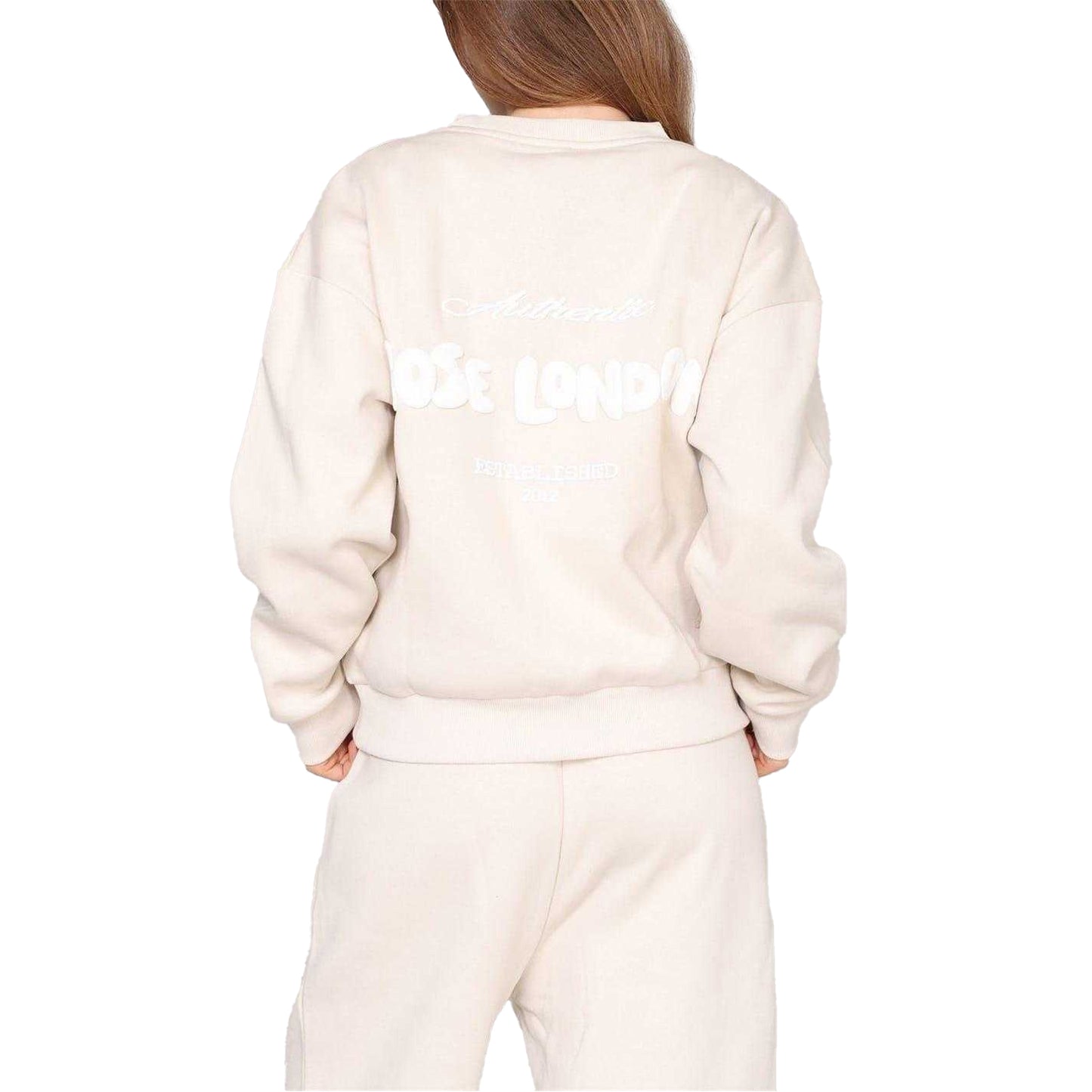 Summer Sand - Pack Shot - Rose London Womens-Ladies Authentic Logo Sweatshirt