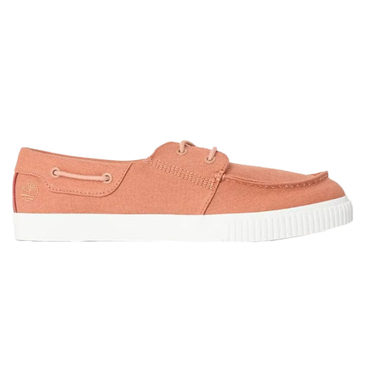 Rust - Front - Timberland Mens Canvas Flat Boat Shoes