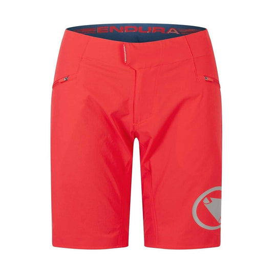 Red - Front - Endura Womens-Ladies Singletrack Shorts