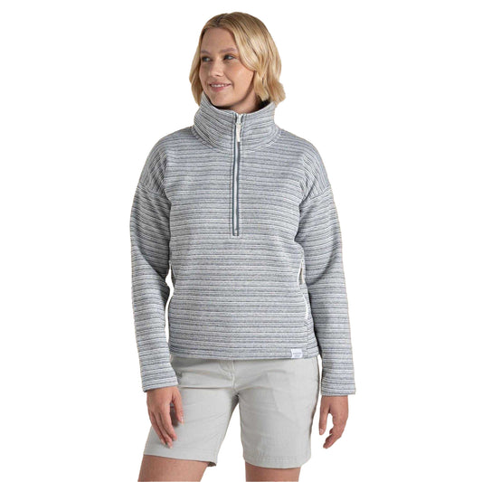 Storm Grey - Front - Craghoppers Womens-Ladies Daisy Striped Long-Sleeved Sweatshirt