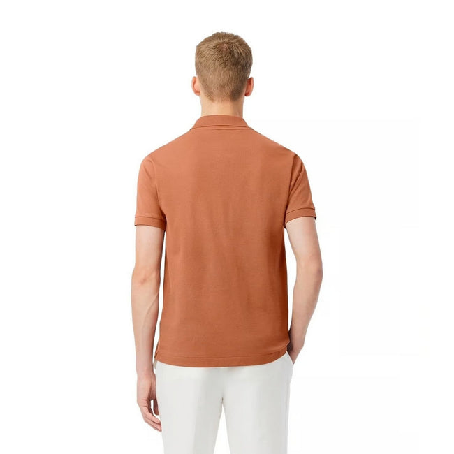 Brown - Back - Lacoste Mens L.12.12 Original Pique Classic Polo Shirt