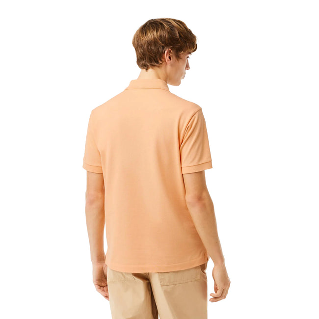 Orange - Back - Lacoste Mens L.12.12 Original Pique Classic Polo Shirt