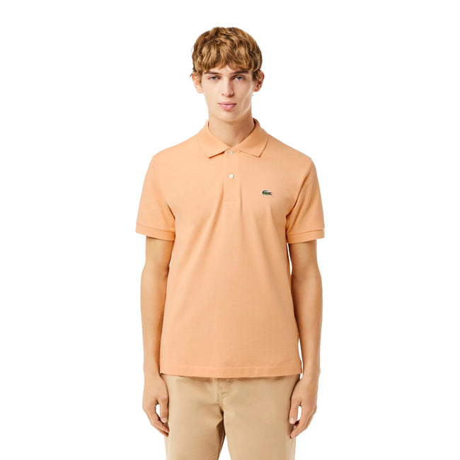 Orange - Side - Lacoste Mens L.12.12 Original Pique Classic Polo Shirt