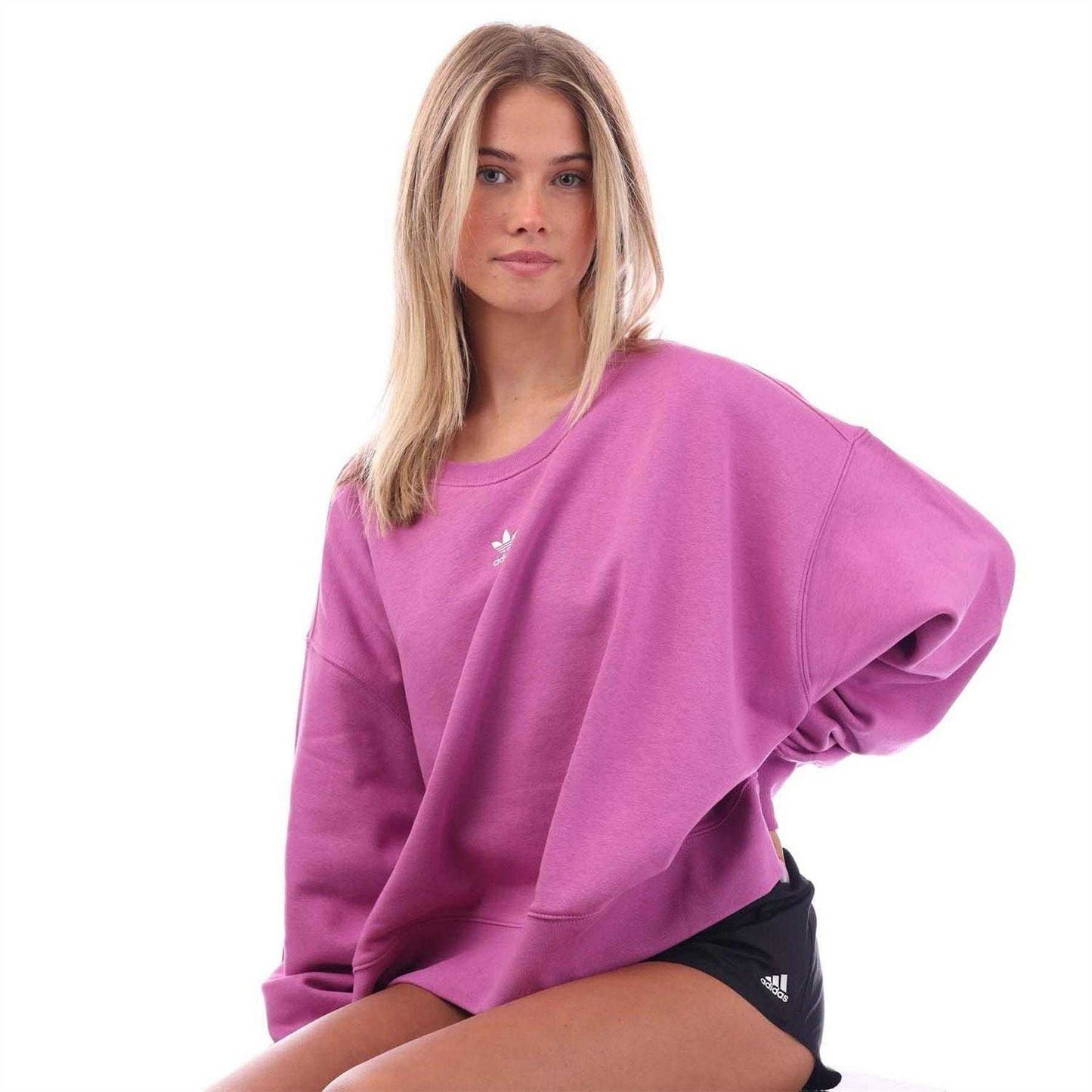 Lilac - Lifestyle - Adidas Womens-Ladies Essentials Sweatshirt