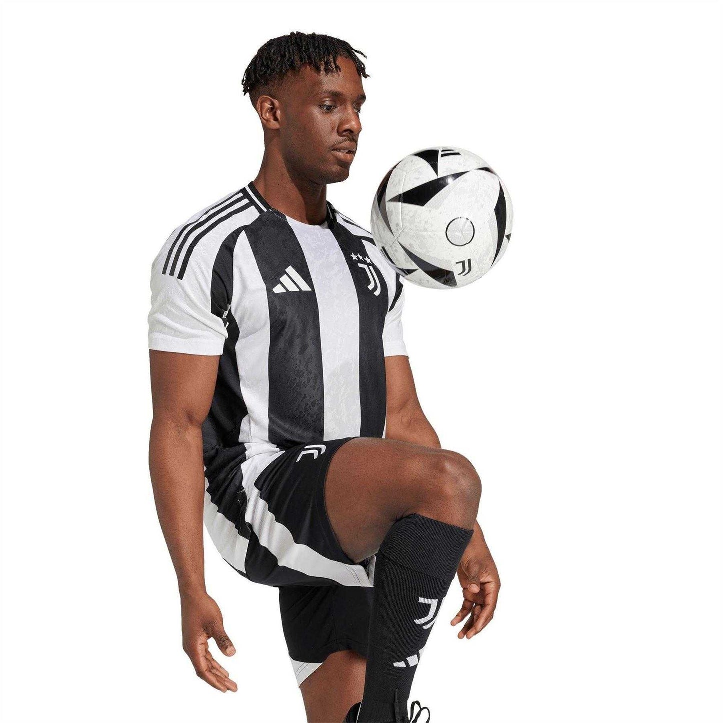 White - Pack Shot - Adidas Mens 24-25 Juventus FC Home Jersey