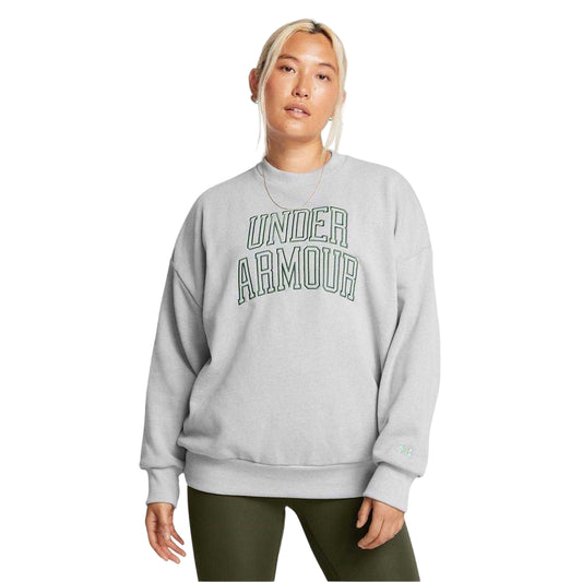 Grey - Front - Under Armour Womens-Ladies Icon Oversized Sweatshirt