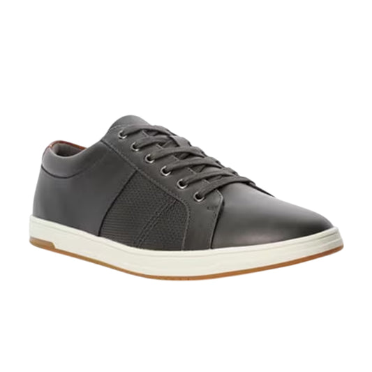 Grey - Front - Dune London Mens Trez Canvas Low Cut Flat Shoes