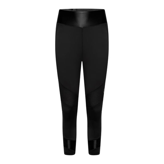 Black - Front - Dare 2B Womens-Ladies Mesh Panel 3-4 Leggings