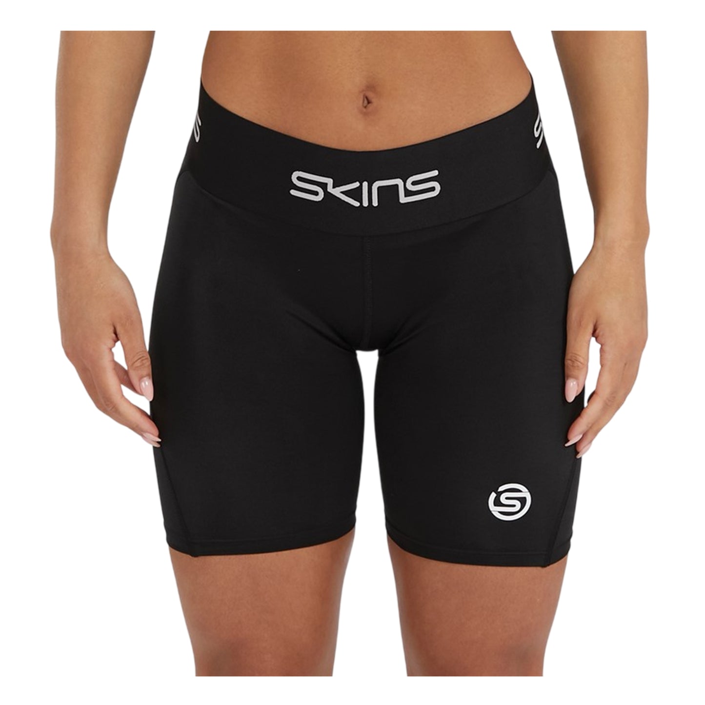 Black - Side - Skins Womens-Ladies Series-1 Compression Shorts