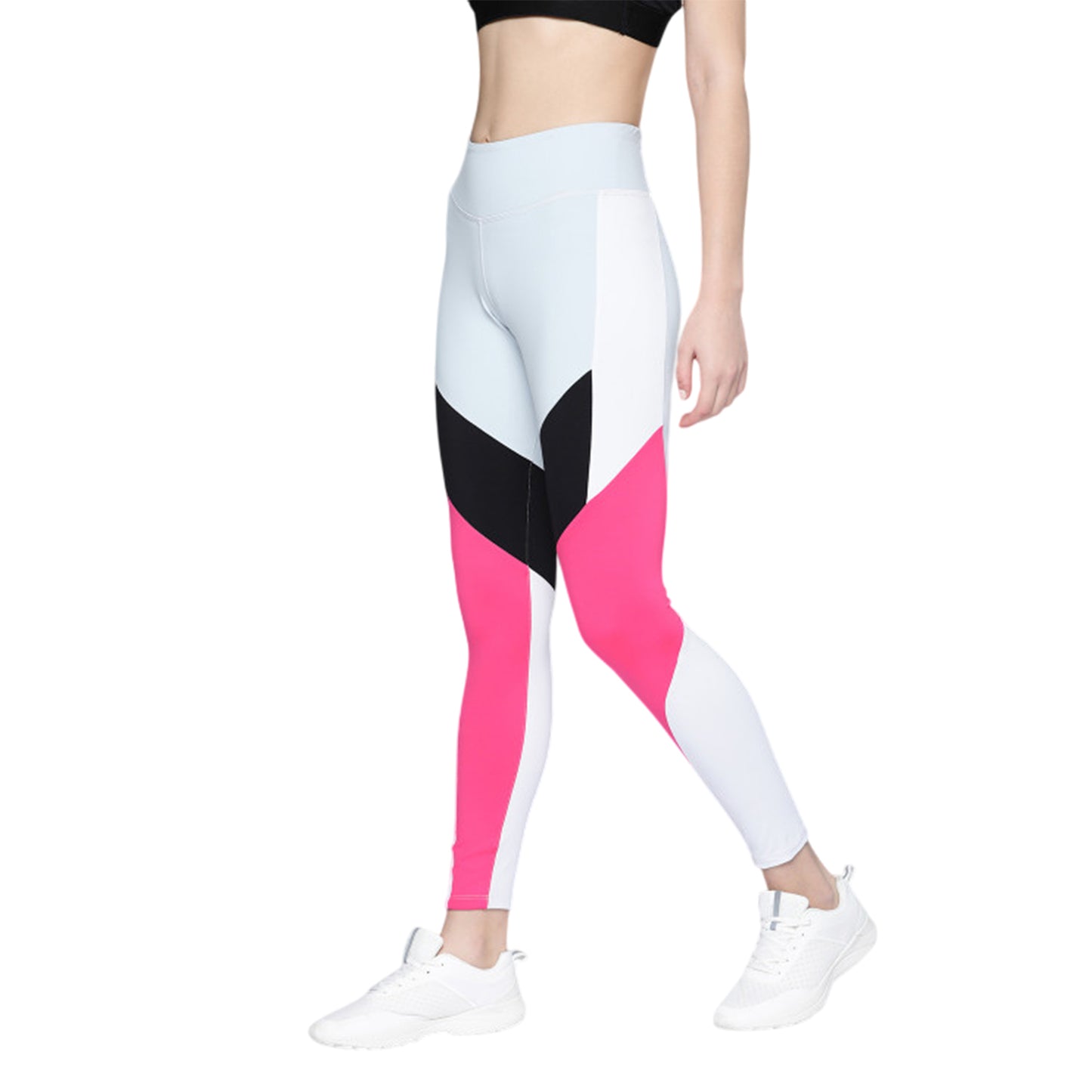 Grey - Side - Reebok Womens-Ladies Lux Fitted Leggings