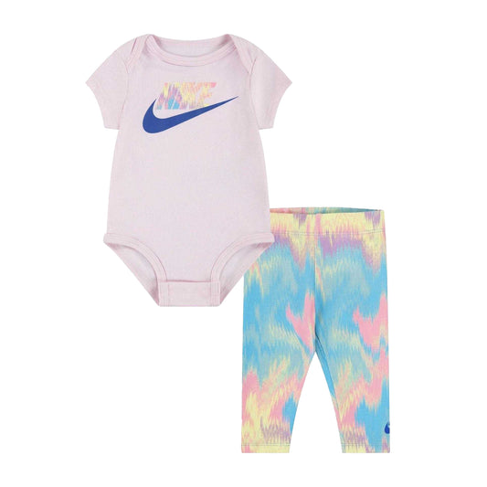 Ocean Bliss - Front - Nike Baby Girls Tie Dye Bodysuit Set