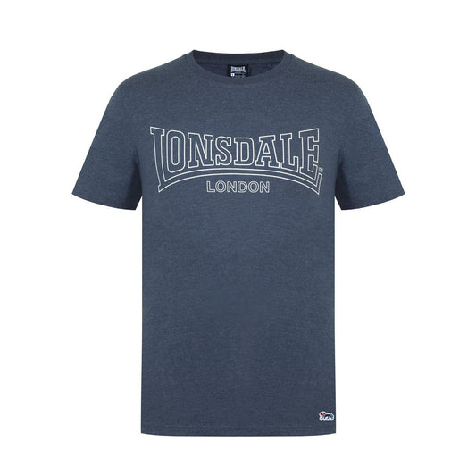 Charcoal - Front - Lonsdale Mens Geometric Logo T-Shirt