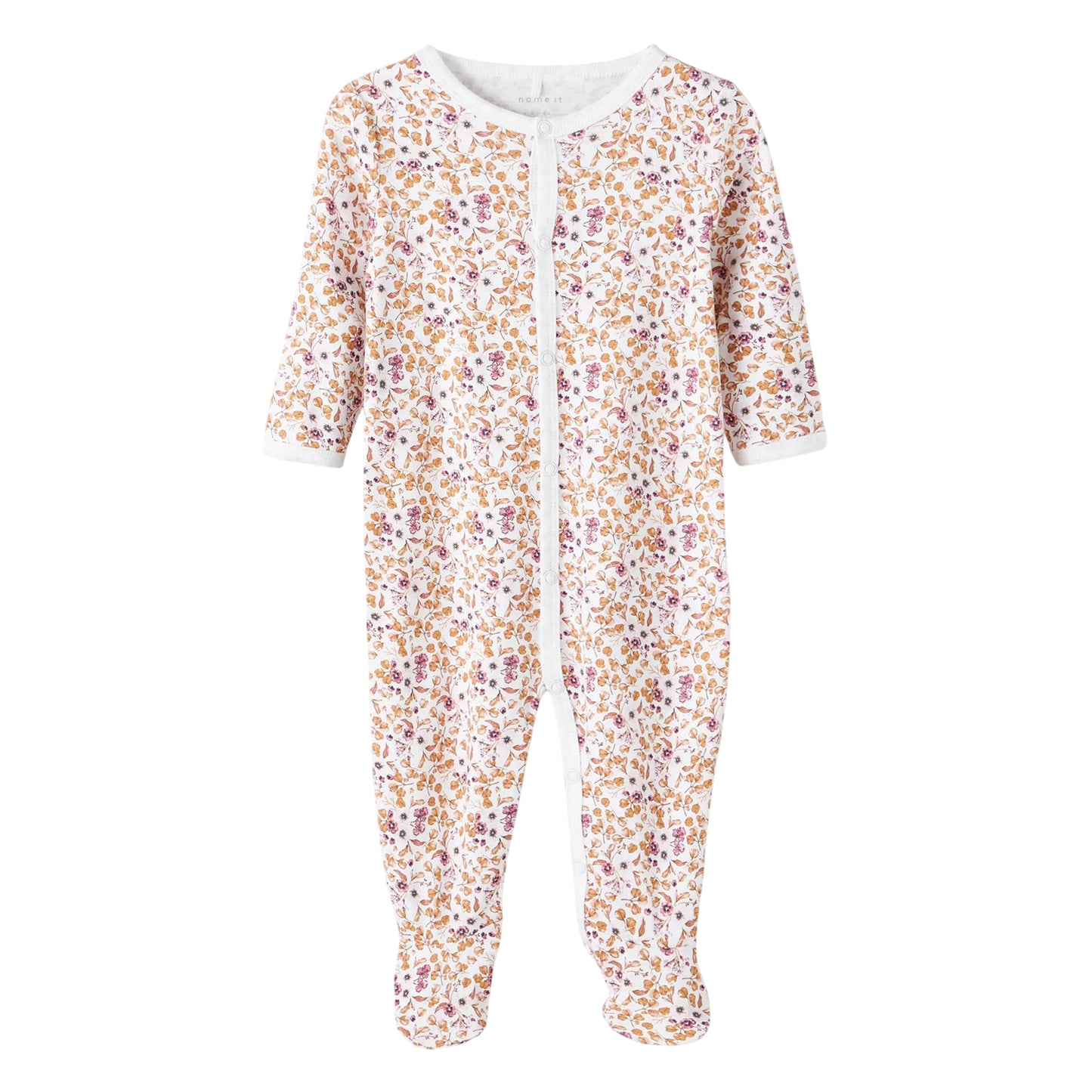 Rose - Side - Name It Baby Girls Long-Sleeved Sleepsuit (Pack of 2)