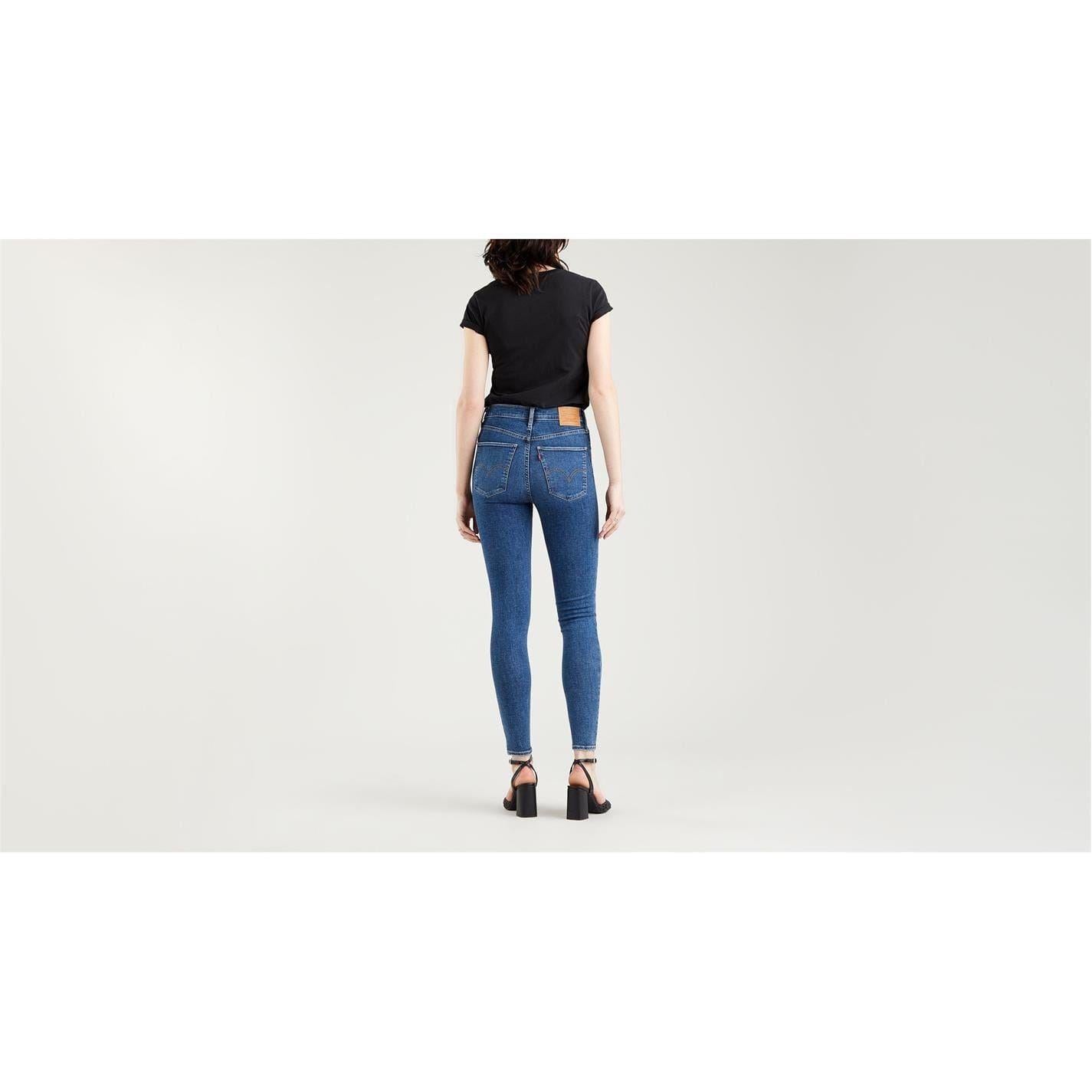 Denim - Close up - Levis Womens-Ladies Mile High Cotton Blend Super Skinny Jeans