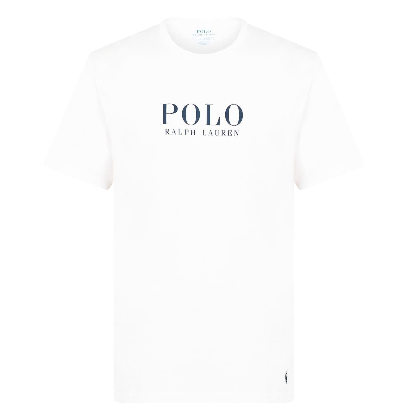 White - Pack Shot - Ralph Lauren Mens Polo Logo T-Shirt