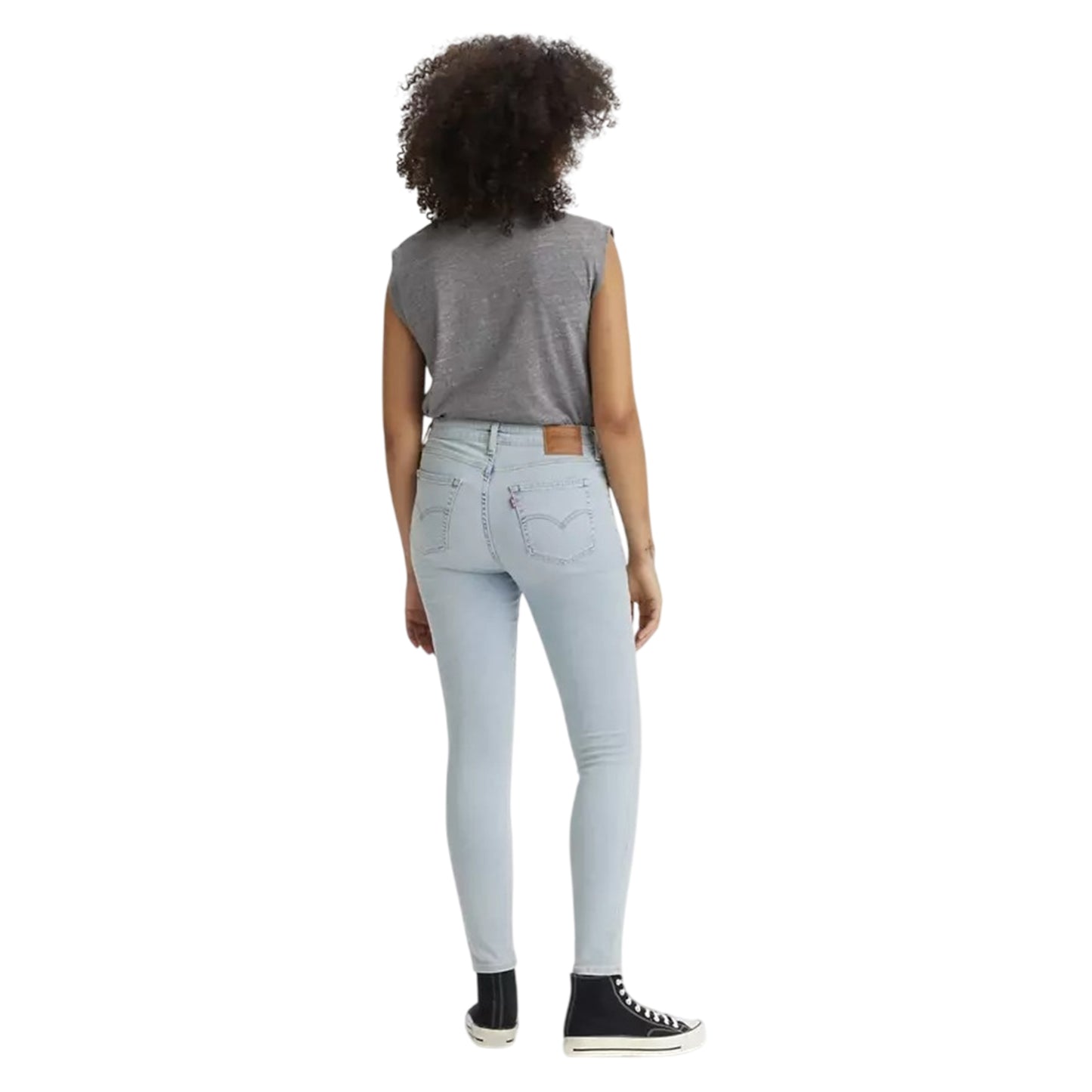 Black - Side - Levis Womens-Ladies 721 Denim Skinny Jeans