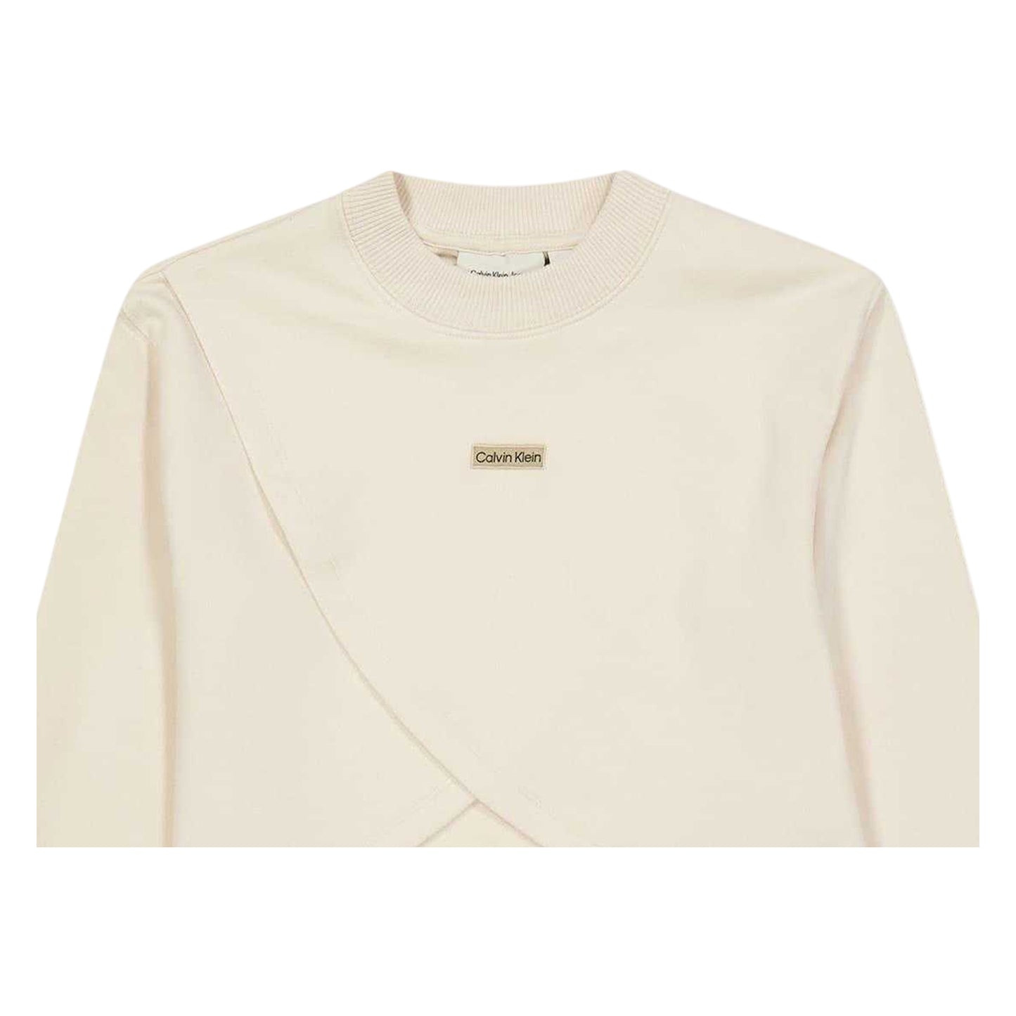 Whitecap Grey - Back - Calvin Klein Childrens-Kids Jeans Metal Logo Sweatshirt