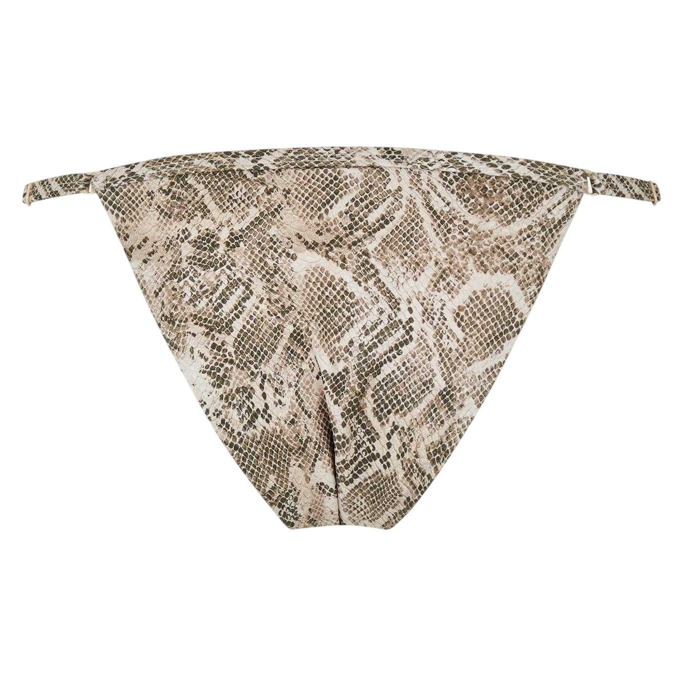 Brown - Back - Good American Womens-Ladies Snakeskin Hipster Bikini Bottoms