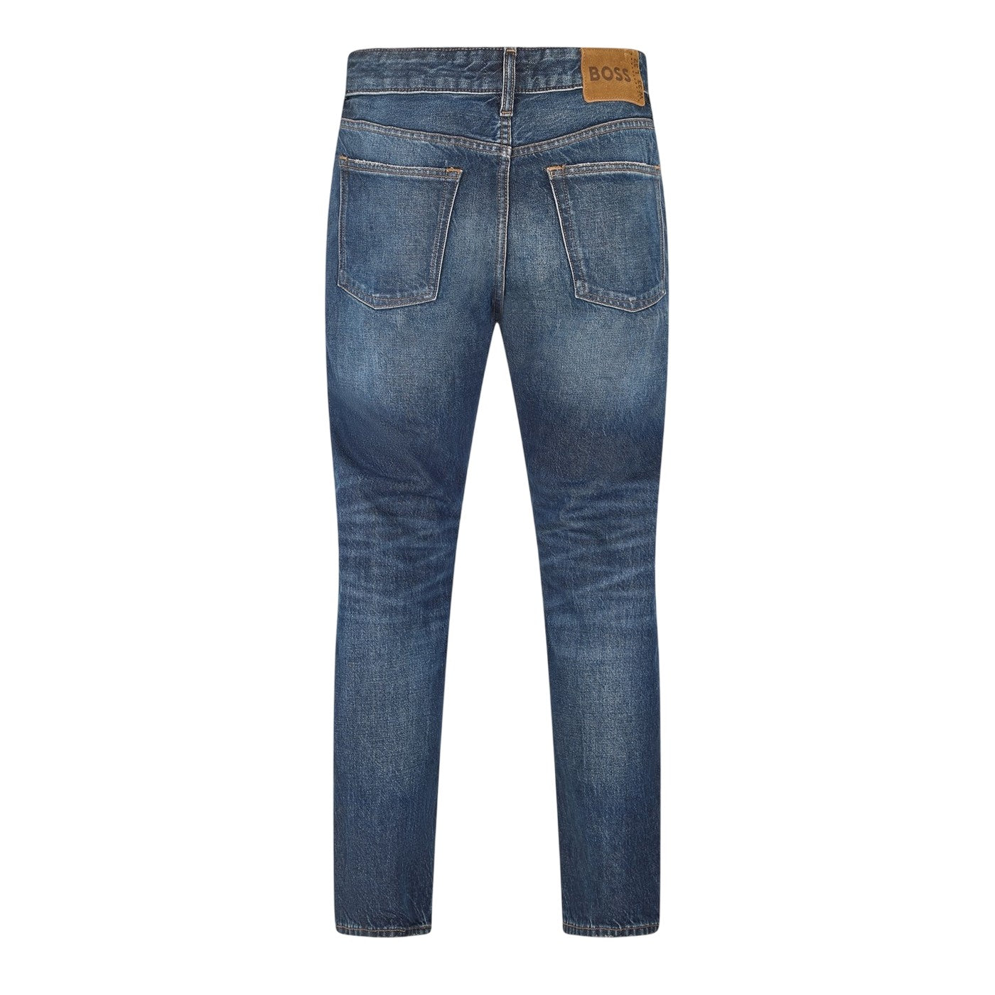 Navy - Back - Boss Mens Ogden 5 Pockets Slim Jeans