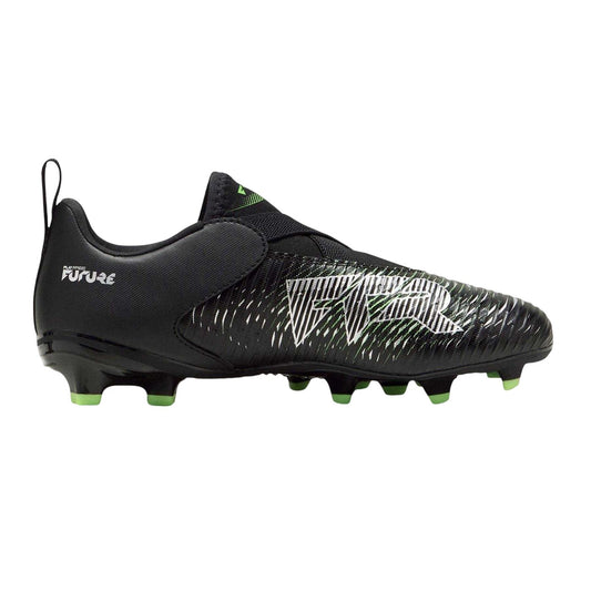 Puma Black-White - Front - Puma Childrens-Kids Future Match Firm Ground Football Boots