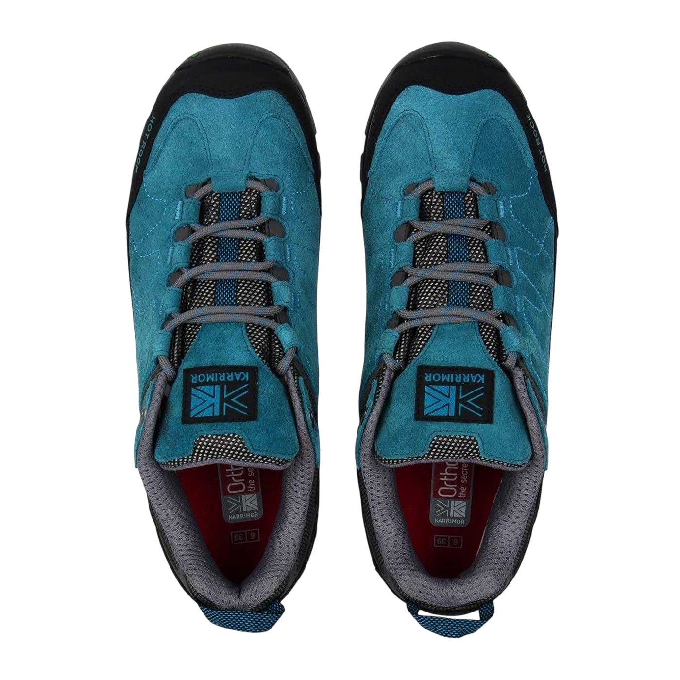 Teal - Pack Shot - Karrimor Womens-Ladies Hot Rock Suede Waterproof Walking Shoes