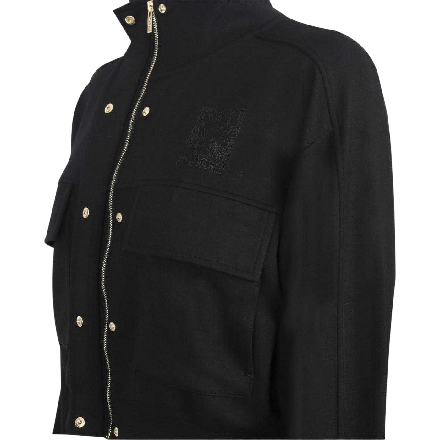 Black - Lifestyle - Biba Womens-Ladies Funnel Neck Crop Sweatshirt