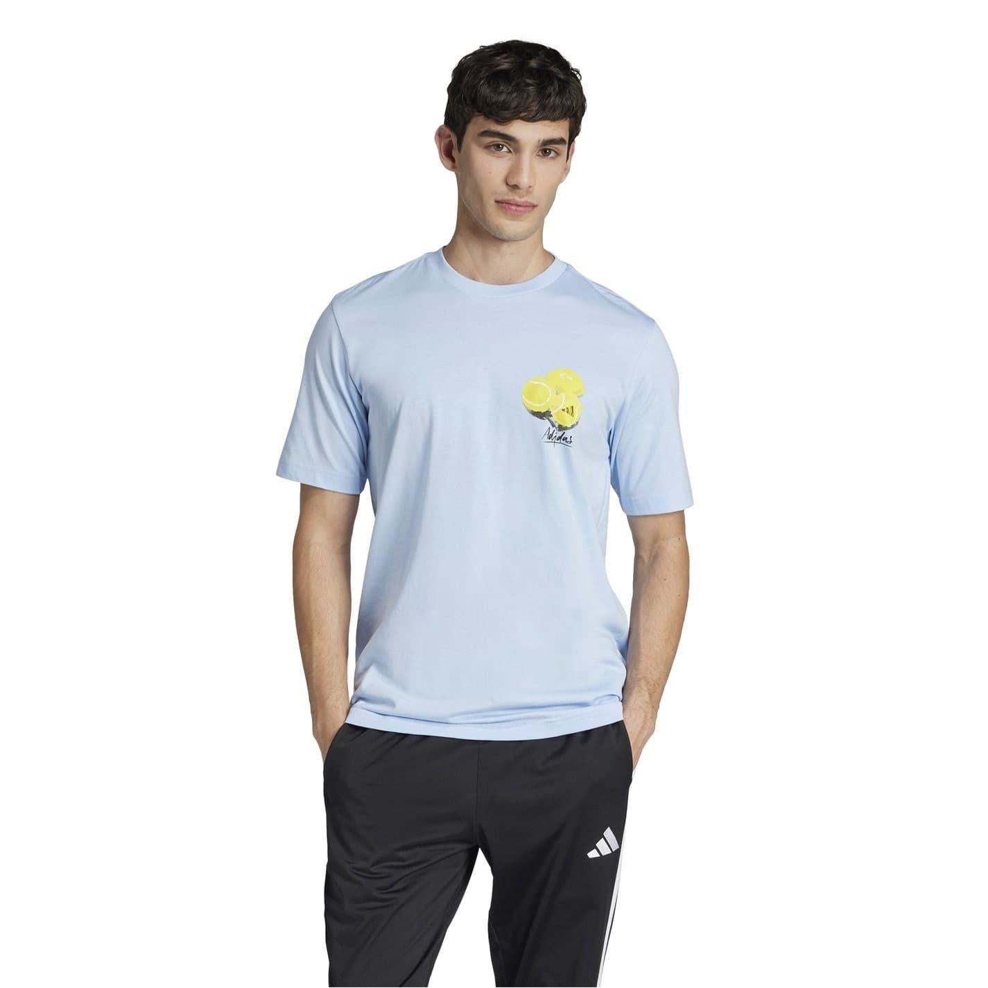 Glow - Pack Shot - Adidas Mens Regular Tennis T-Shirt