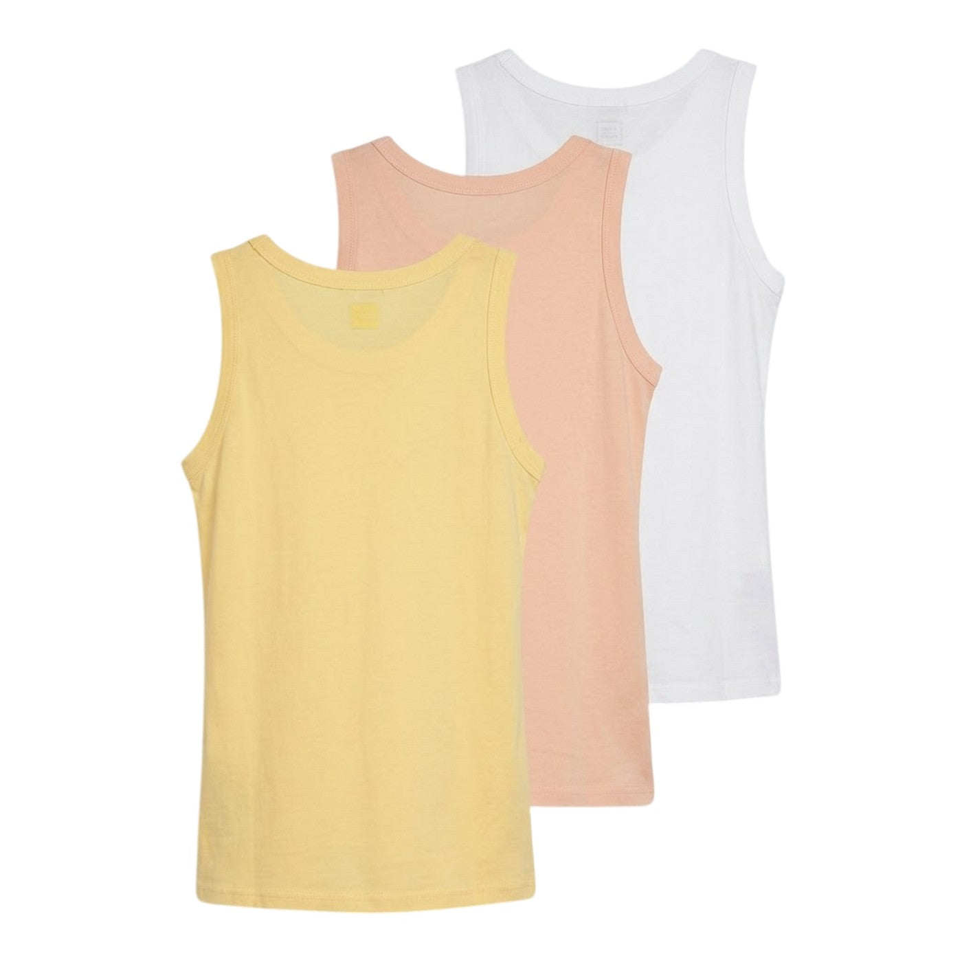 Yellow-Pink-White - Back - Native Youth Unisex Adult Soft Regular Vest Top (Pack of 3)