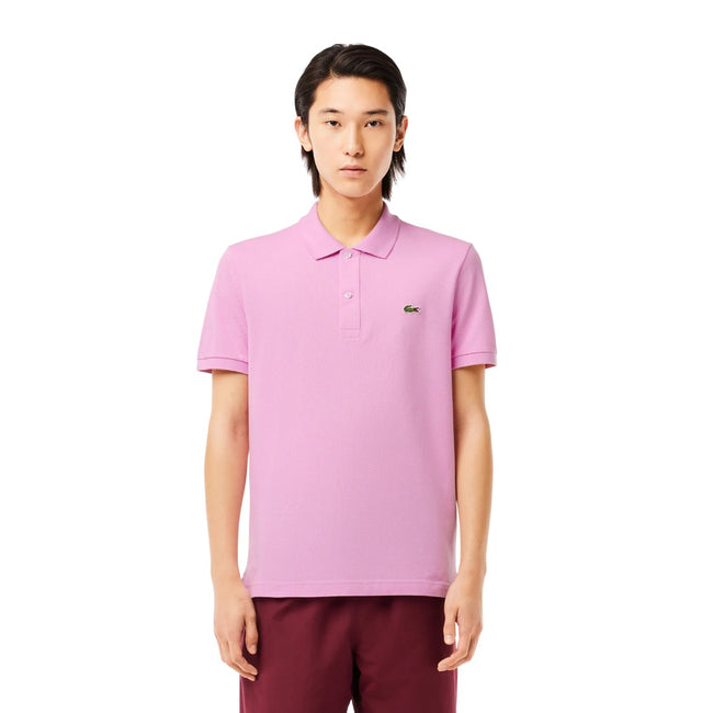 Pink - Pack Shot - Lacoste Mens L.12.12 Pique Slim Polo Shirt