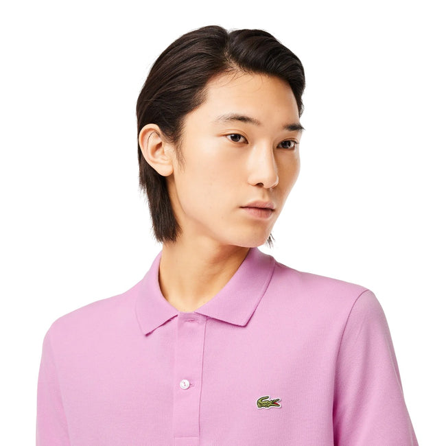 Pink - Lifestyle - Lacoste Mens L.12.12 Pique Slim Polo Shirt
