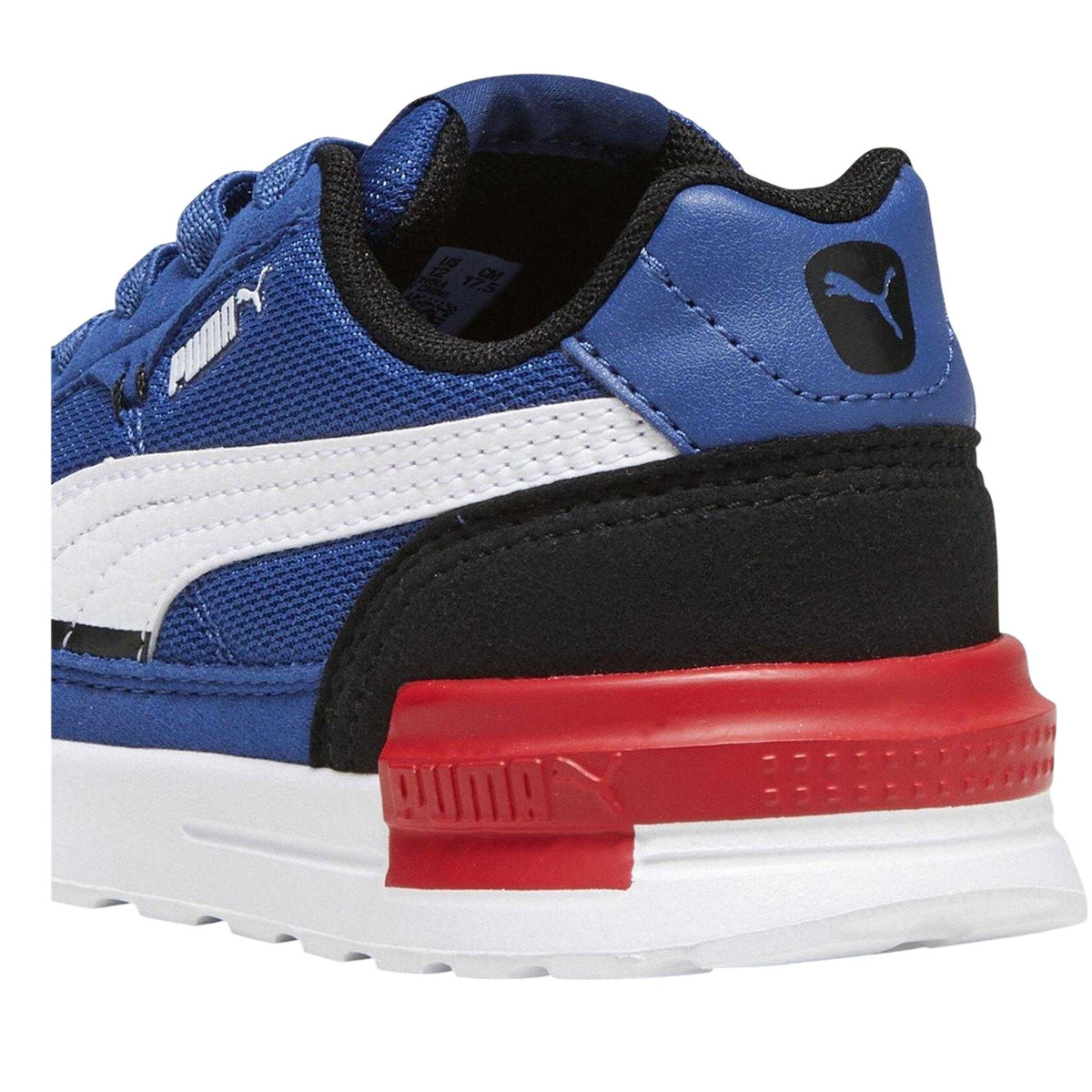 Blue-Black-White - Lifestyle - Puma Childrens-Kids Graviton Mesh Trainers