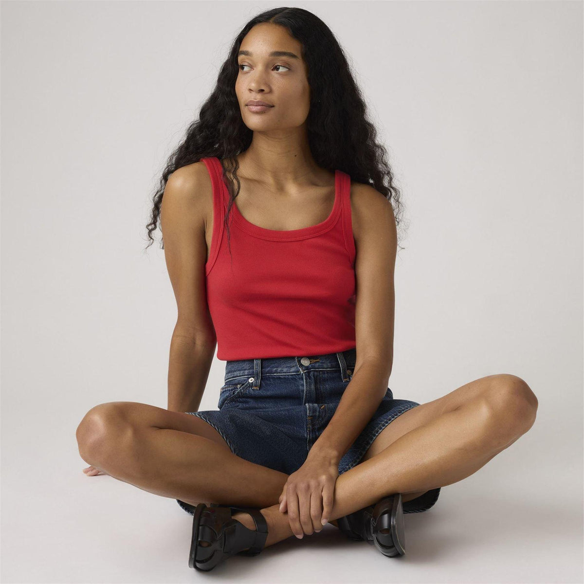 Red - Lifestyle - Levis Womens-Ladies Sporty Tank Top