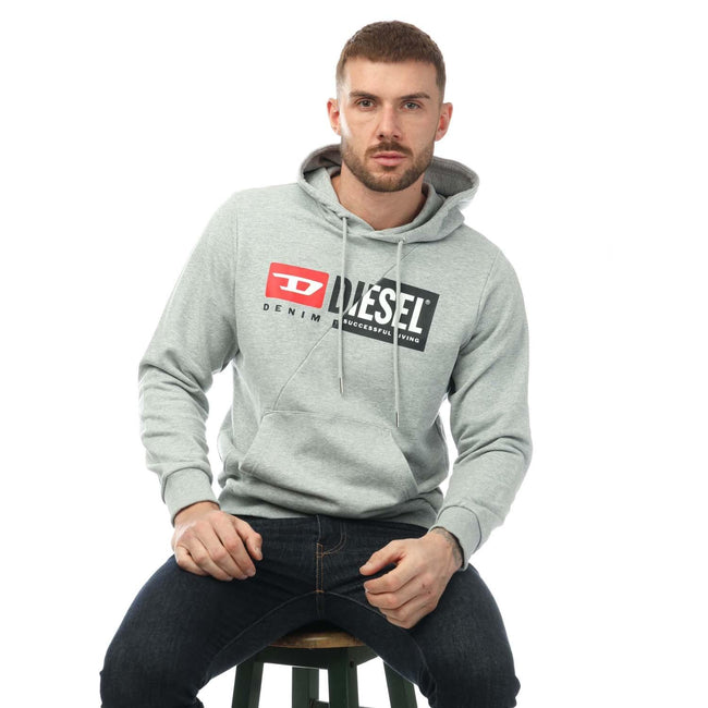 Grey - Lifestyle - Diesel Mens S-Girk Cuty Felpa Hoodie