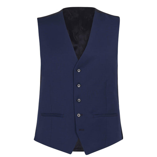 Blue - Front - Ted Baker Mens Irvinws Slim Formal Waistcoat