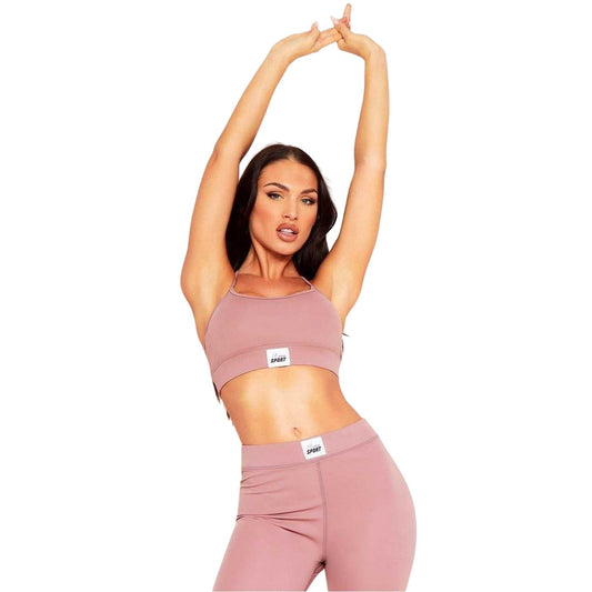 Rose - Front - Missy Empire Womens-Ladies Strappy Crop Top