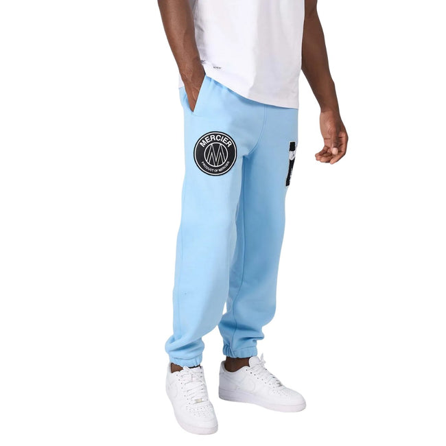 Sky - Side - Mercier Mens Badge Hybrid Jogging Bottoms