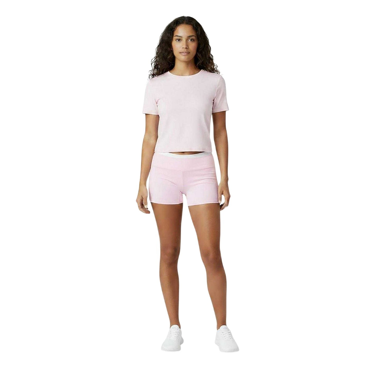 Light Pink - Side - USA Pro Womens-Ladies Layer Workout Shorts