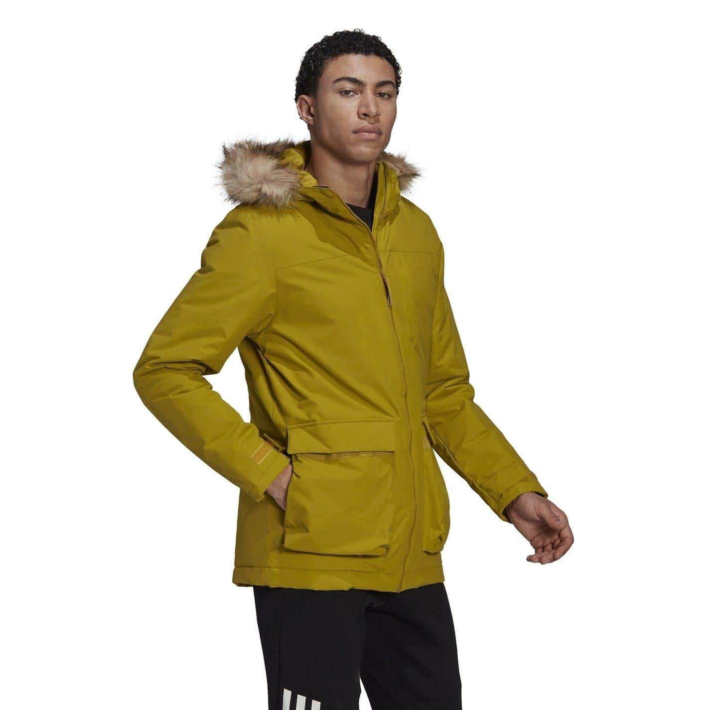 Pulse Olive - Pack Shot - Adidas Mens Utilitas Parka