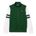 Green-White - Front - Lacoste Unisex Adult Sportsuit Striped Tennis Jacket