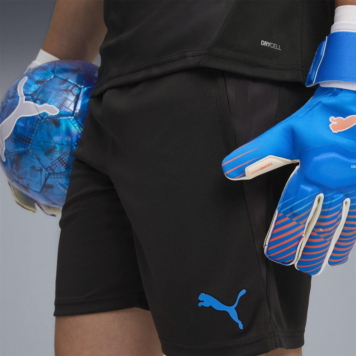 Black-Blue - Pack Shot - Puma Mens Cup Logo Shorts