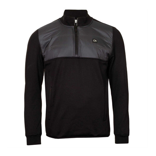 Black - Front - Calvin Klein Mens Half Zip Golf Jacket