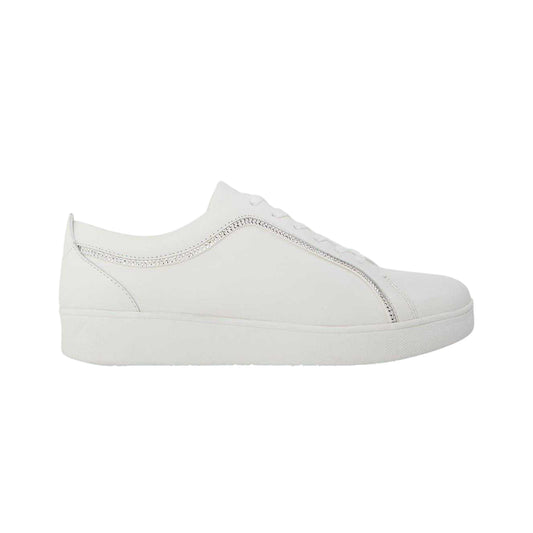 Urban - Front - FitFlop Womens-Ladies Rally Rhinestone Leather Casual Shoes