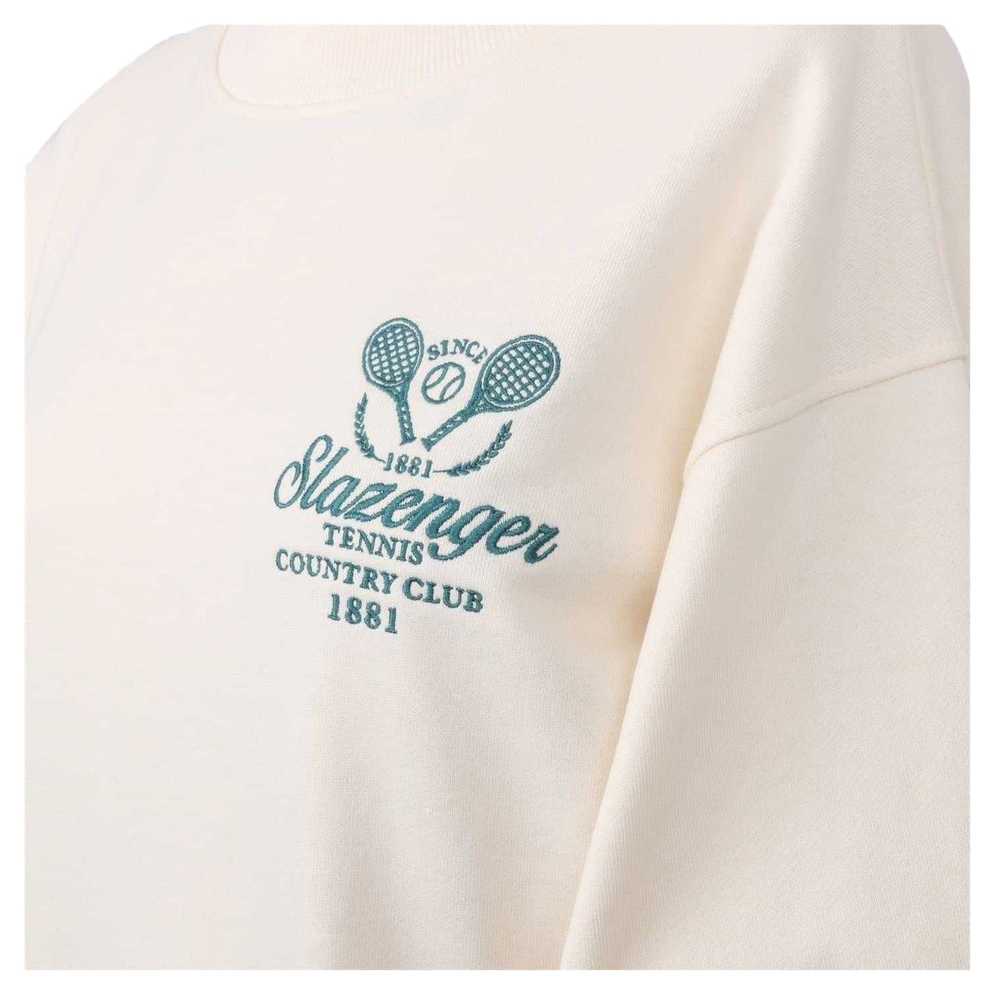 White - Side - Slazenger Mens Embroidered Logo Sweatshirt