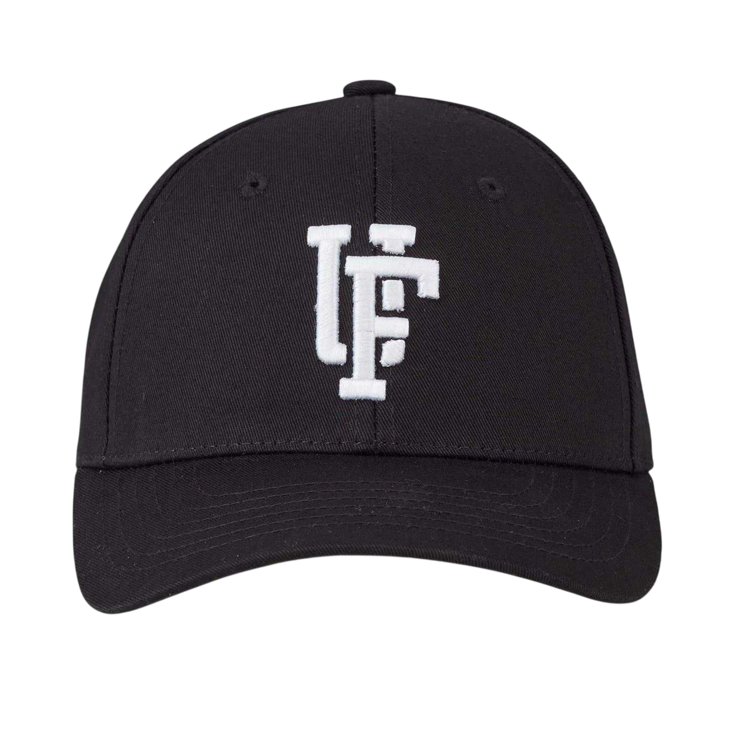 Black-White - Back - Upfront Embroidered Logo Snapback Cap