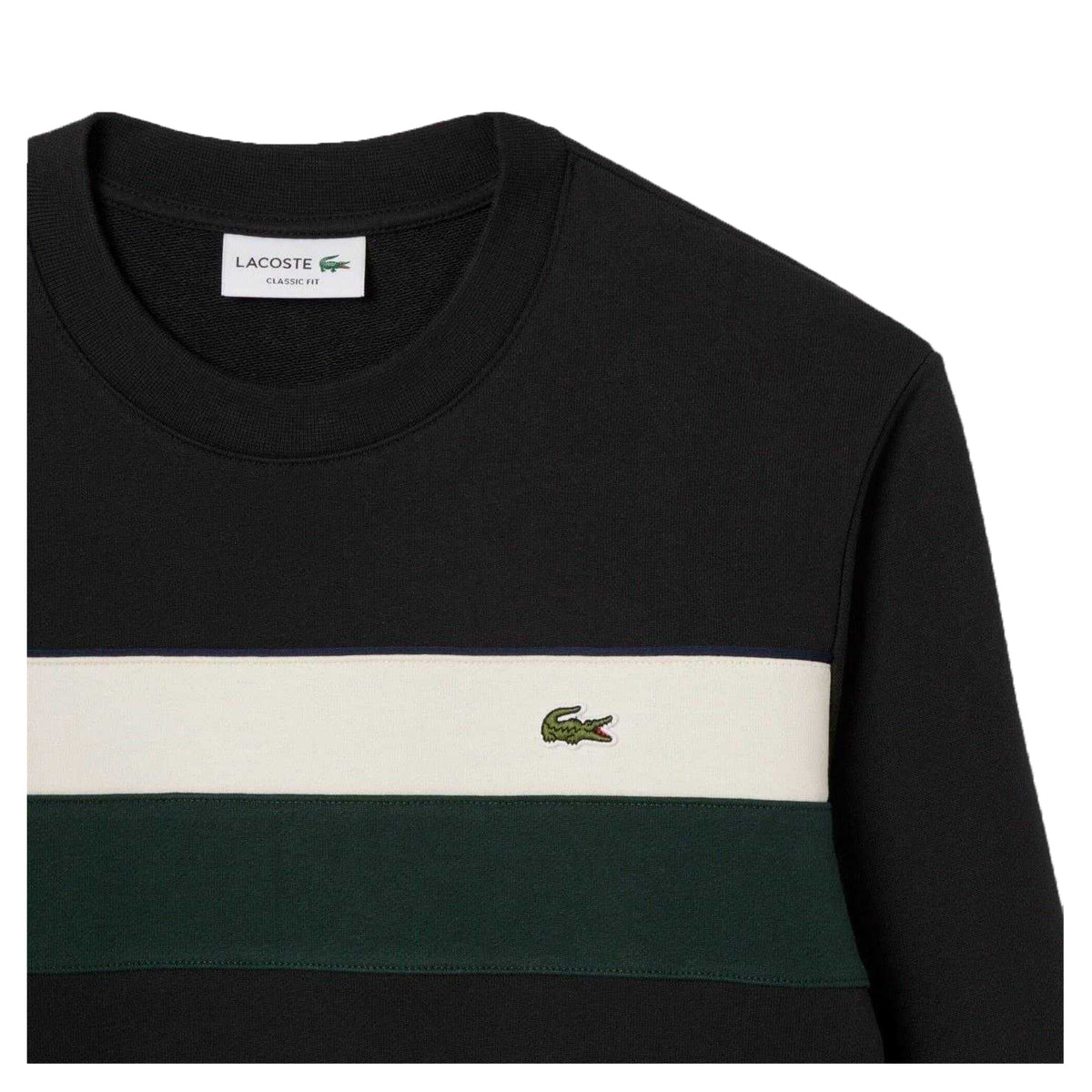 Black - Back - Lacoste Mens Colour Block Sweatshirt