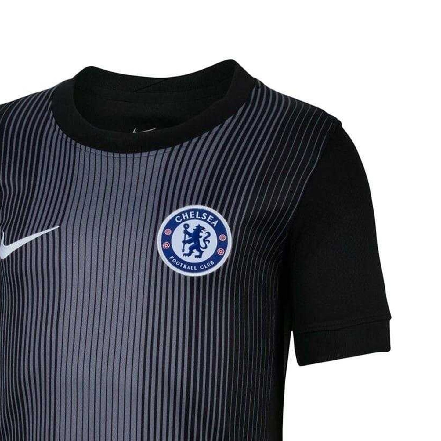 Black-Grey - Back - Nike Childrens-Kids Stadium 2025-26 Chelsea FC Goalkeeper Jersey