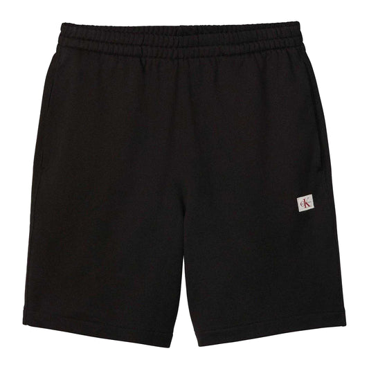 Black - Front - Calvin Klein Mens Badge Shorts