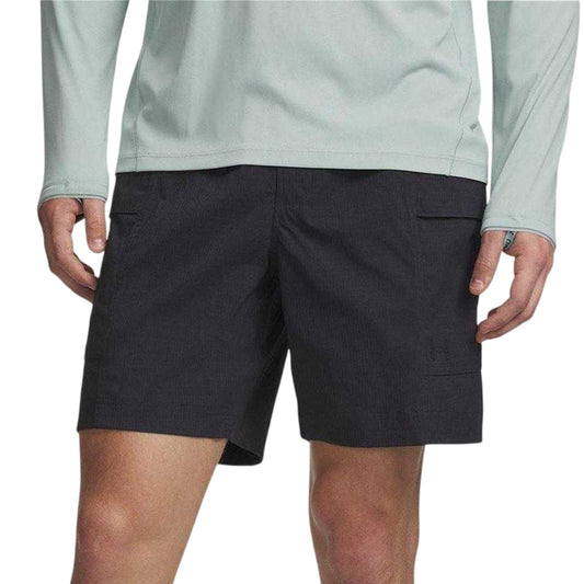 Anthracite - Front - Under Armour Mens Explor Hiking Cargo Shorts