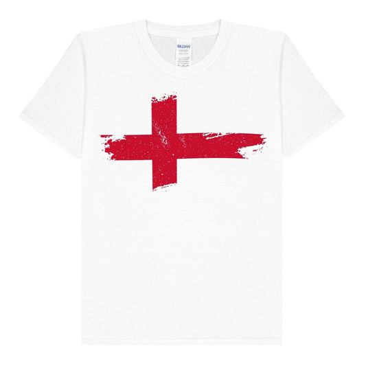 Flag Red - Front - Gildan Unisex Adult England Flag Cotton Football T-Shirt
