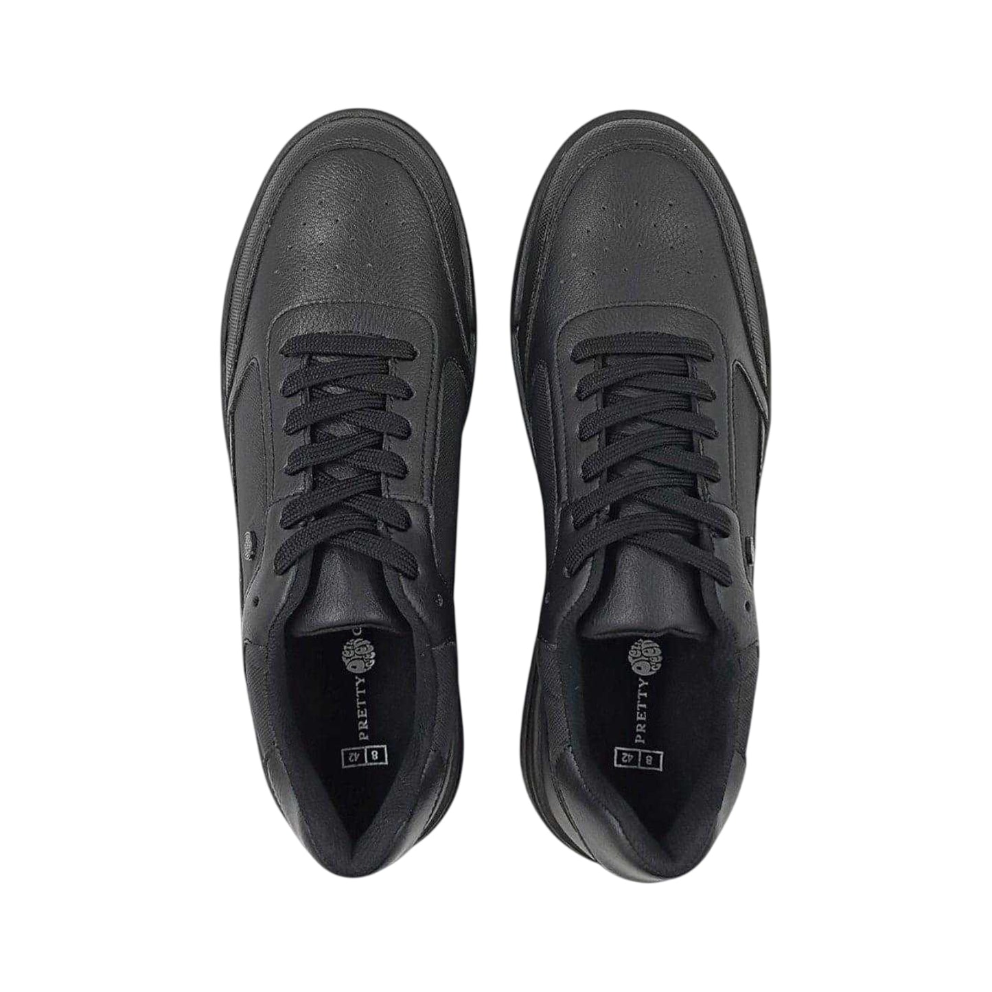 Black - Pack Shot - Pretty Green Teen Welwyn Lace Up School Shoes